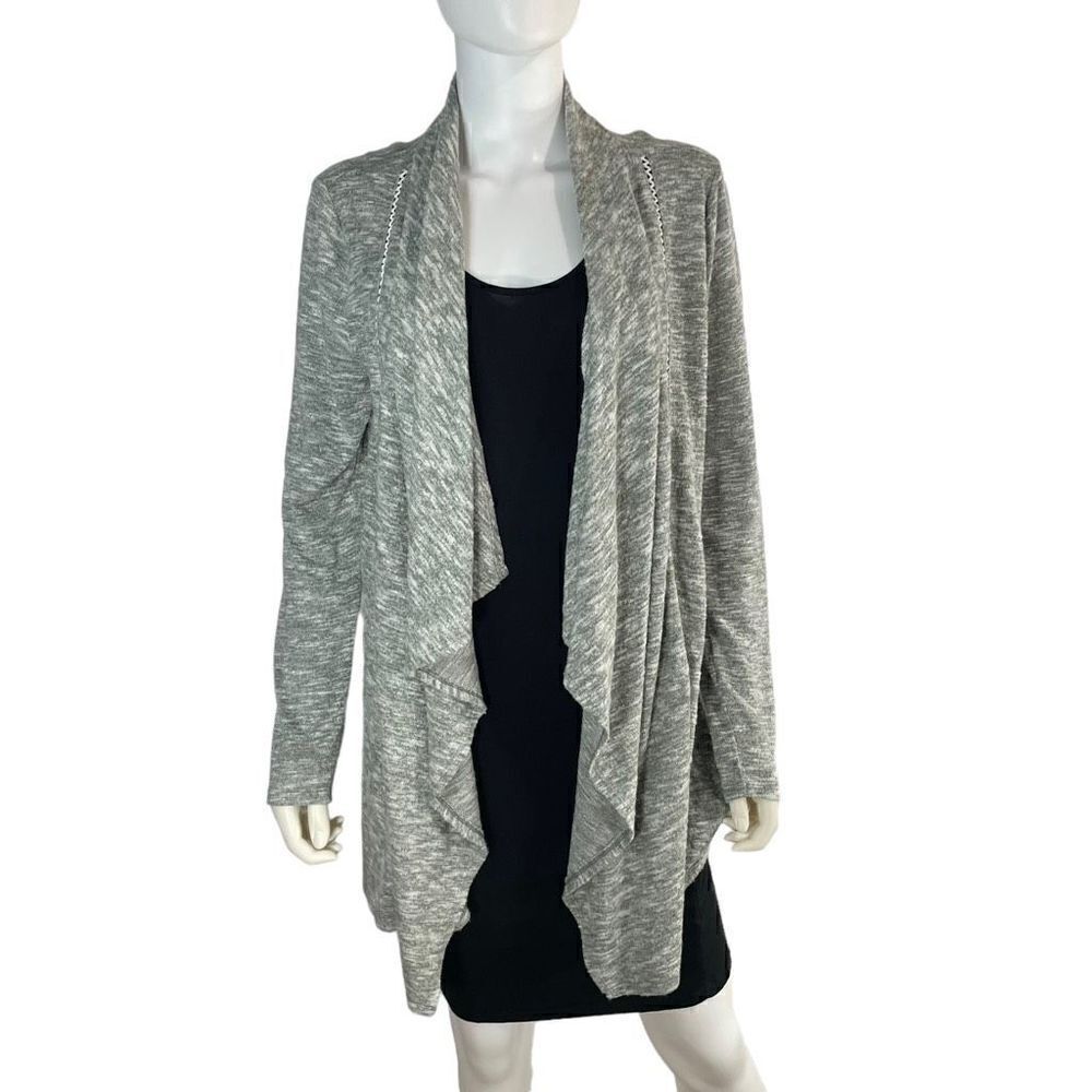 Verve Ami Gray Cardigan Sweater Cape Medium